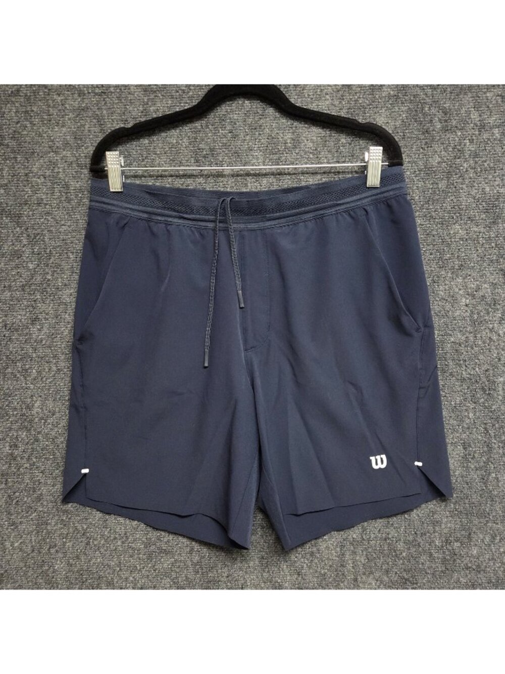 Wilson Shorts Mens Medium Navy Blue Tournament Short 7” Unlined Tennis Athletic